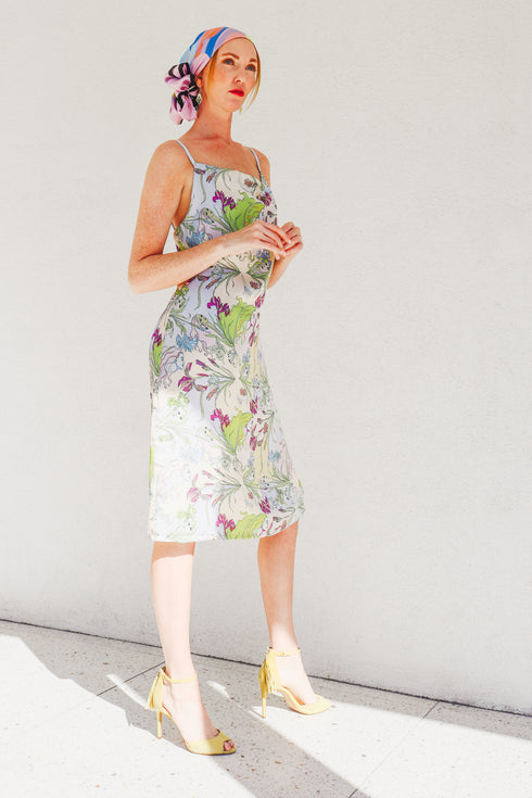 Helena "Nouveau Nymphs" Reversible Satin Slip Dress